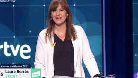 Laura Borràs, candidata de Junts para el 14F, durante el debate en TVE / RTVE