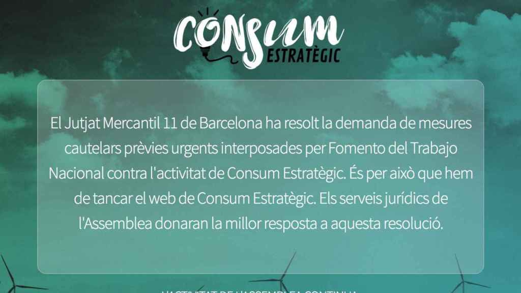 Web de la ANC que llama al boicot de las empresas no independentistas