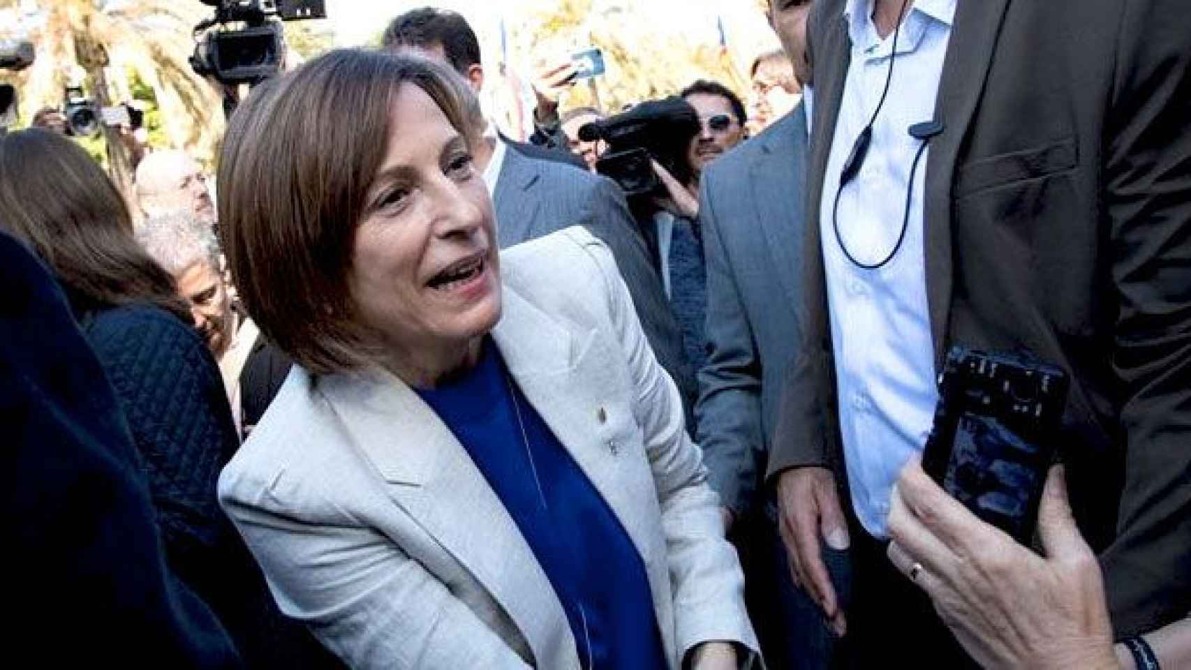 Carme Forcadell, presidenta del Parlamento catalán, en una imagen de archivo a las puertas del TSJC / EFE