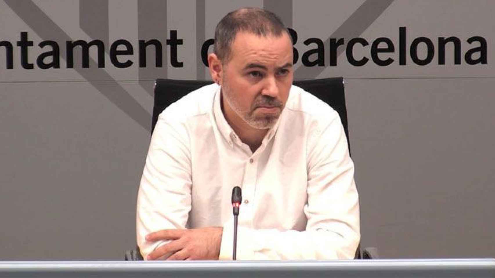 Eloi Badia, concejal de Presidencia de Barcelona, durante una comparecencia pública / CG