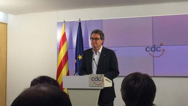 Artur Mas, en la rueda de prensa previa al congreso de CDC.
