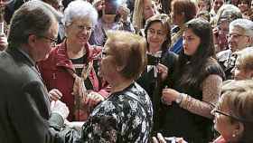 Mas, durante el acto institucional de la Generalidad con movito del Día Internacional de la Mujer