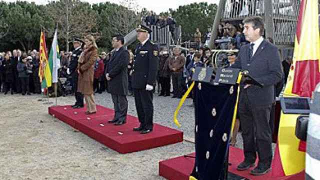 Ignacio Cosidó, durante el homenaje a los policías asesinados por ETA en Sabadell en 1990