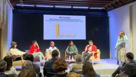 Los activistas Andrea, Guillem, Sofia y Marc, y la responsable de la nueva campaña de 'Obertament' sobre salud mental dirigida a los jóvenes, Sígrid Pérez-Obiol / Laia Calaf (CG)