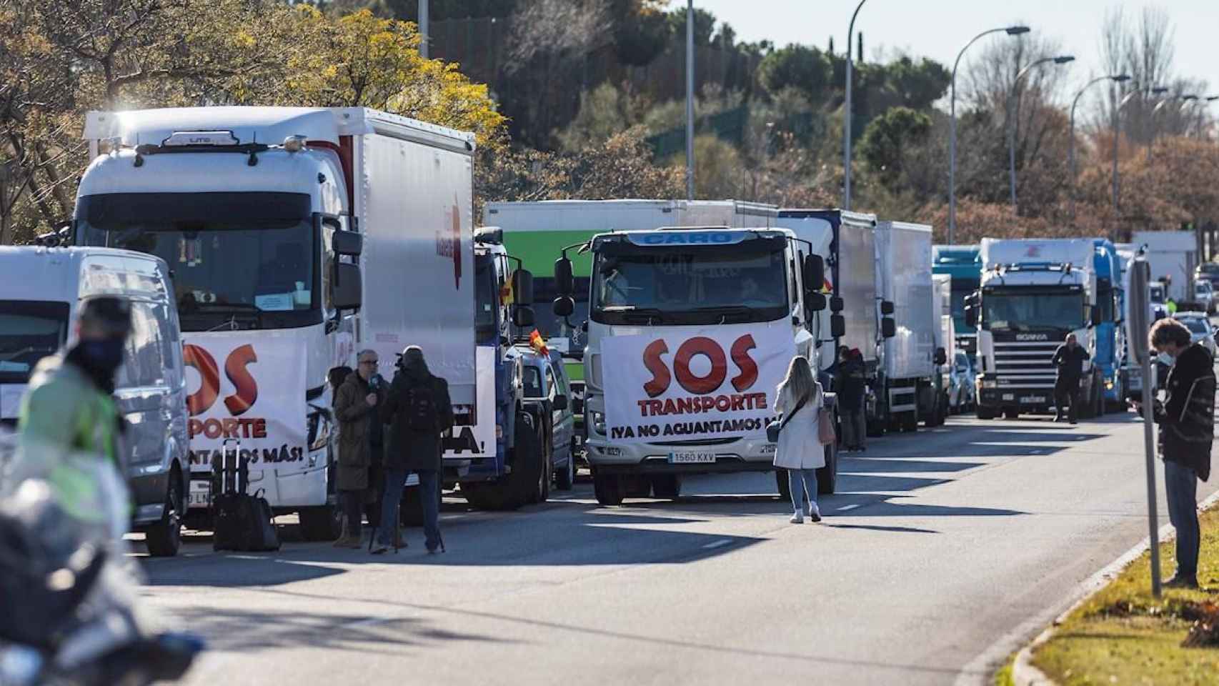 Una protesta de los transportistas / EFE