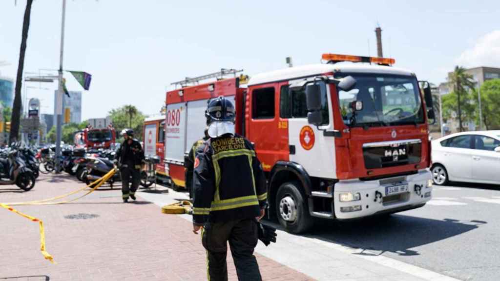 Bomberos de Barcelona en una imagen de archivo