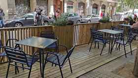 Uno de los prototipos de terraza que se prueban en Barcelona / EP