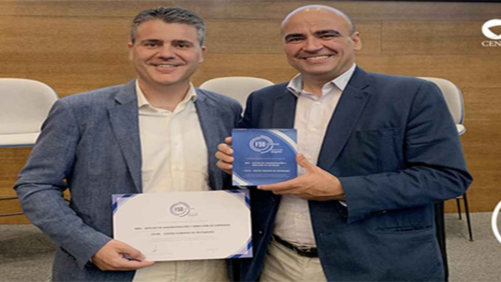 De izquierda a derecha: Gonzalo Zapero y Francisco Lamamie, Director General y CEO respectivamente del grupo educativo CEUPE