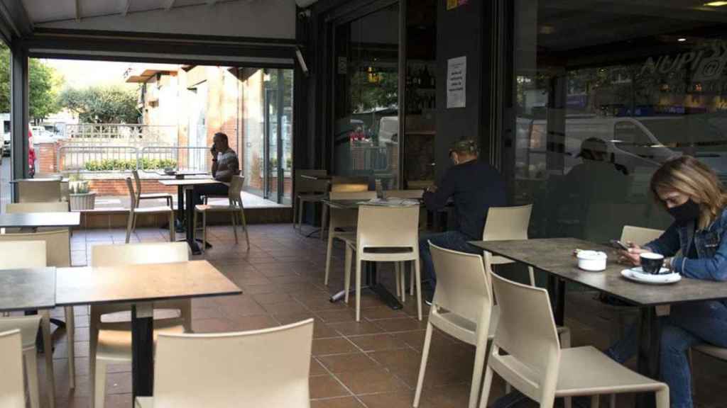 Terraza de un local de restauración en Girona / EP