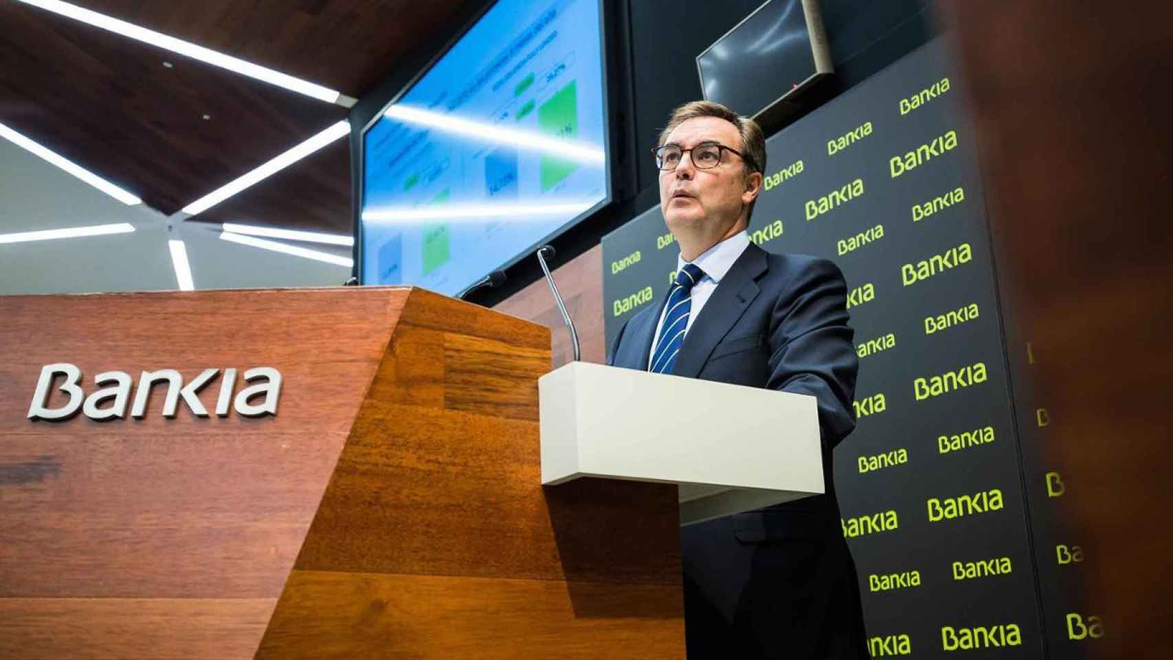 José Sevilla, consejero delegado de Bankia, durante la presentación de resultados al tercer trimestre de 2018