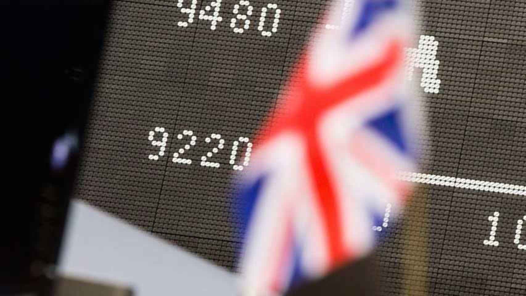 Pantalla de la bolsa británica