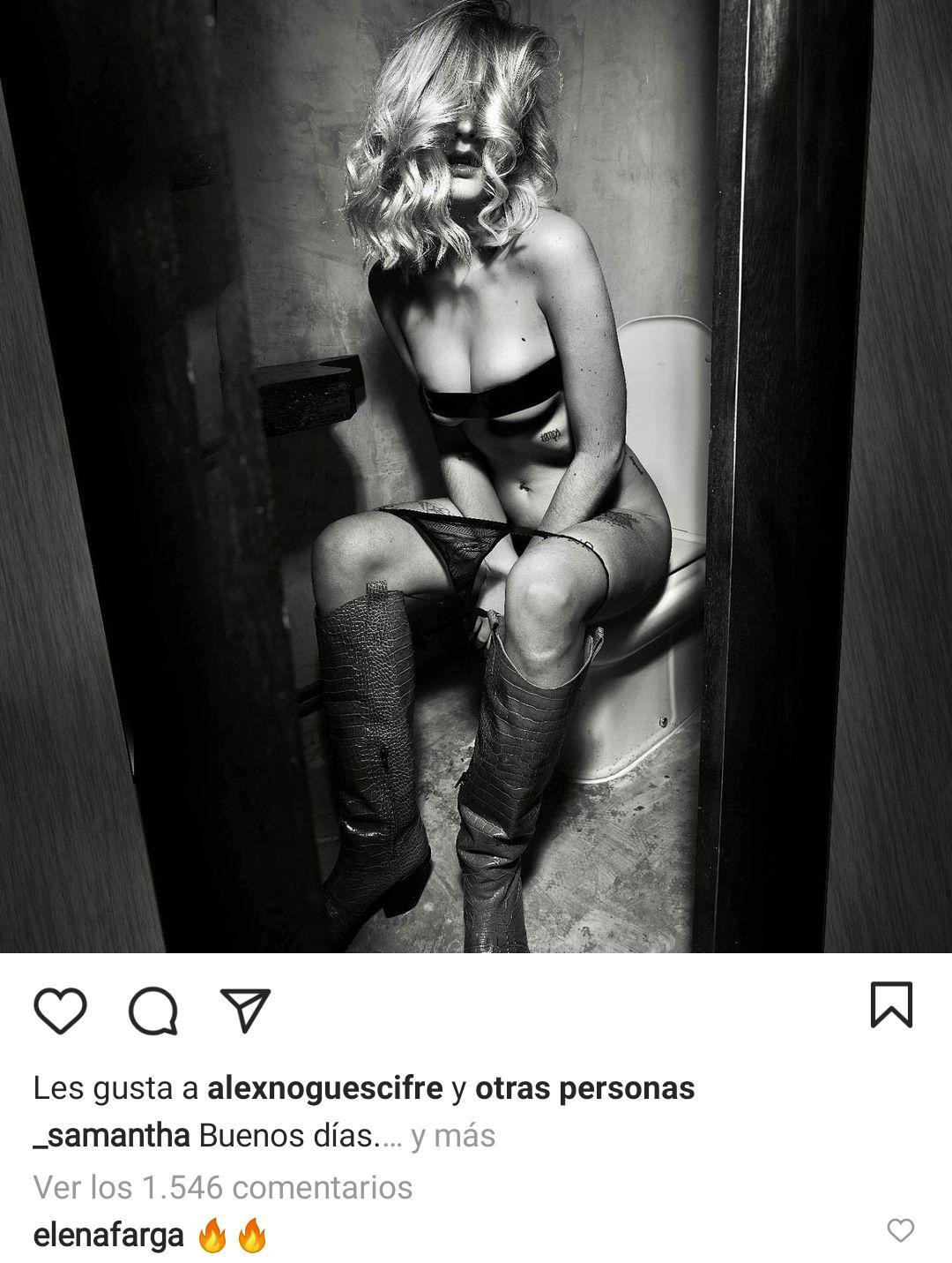 Samantha de OT, en el baño / INSTAGRAM