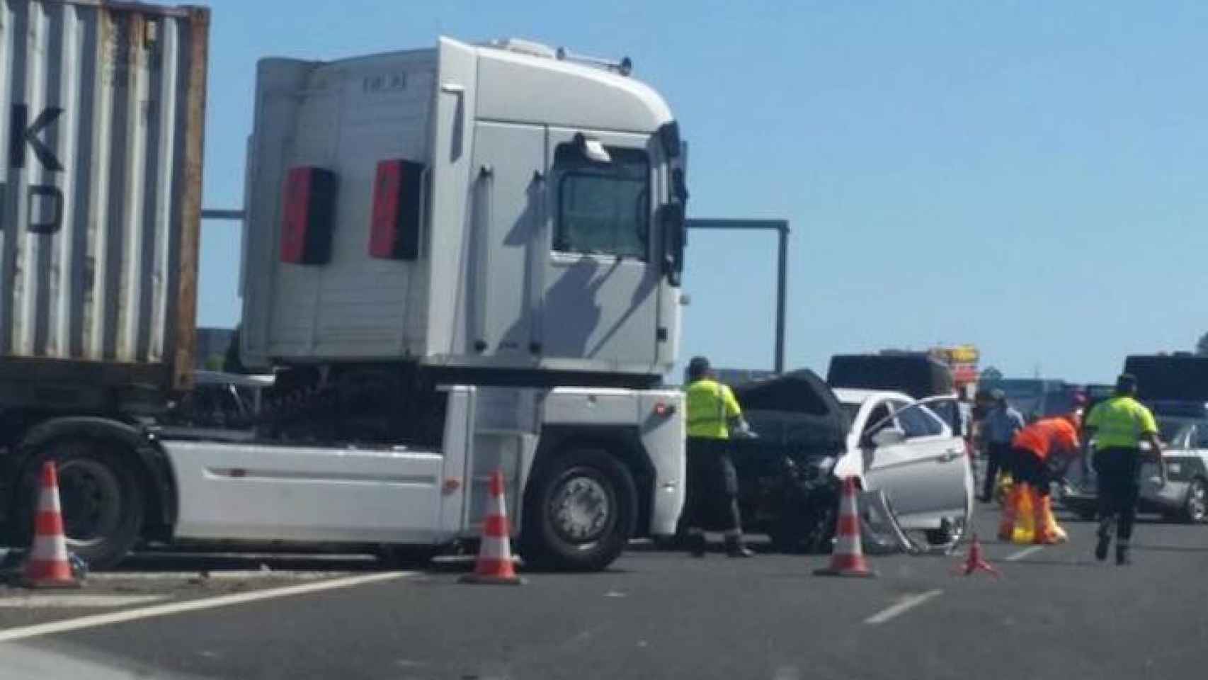 Imágenes del vídeo del accidente de la AP-7