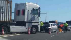 Imágenes del vídeo del accidente de la AP-7