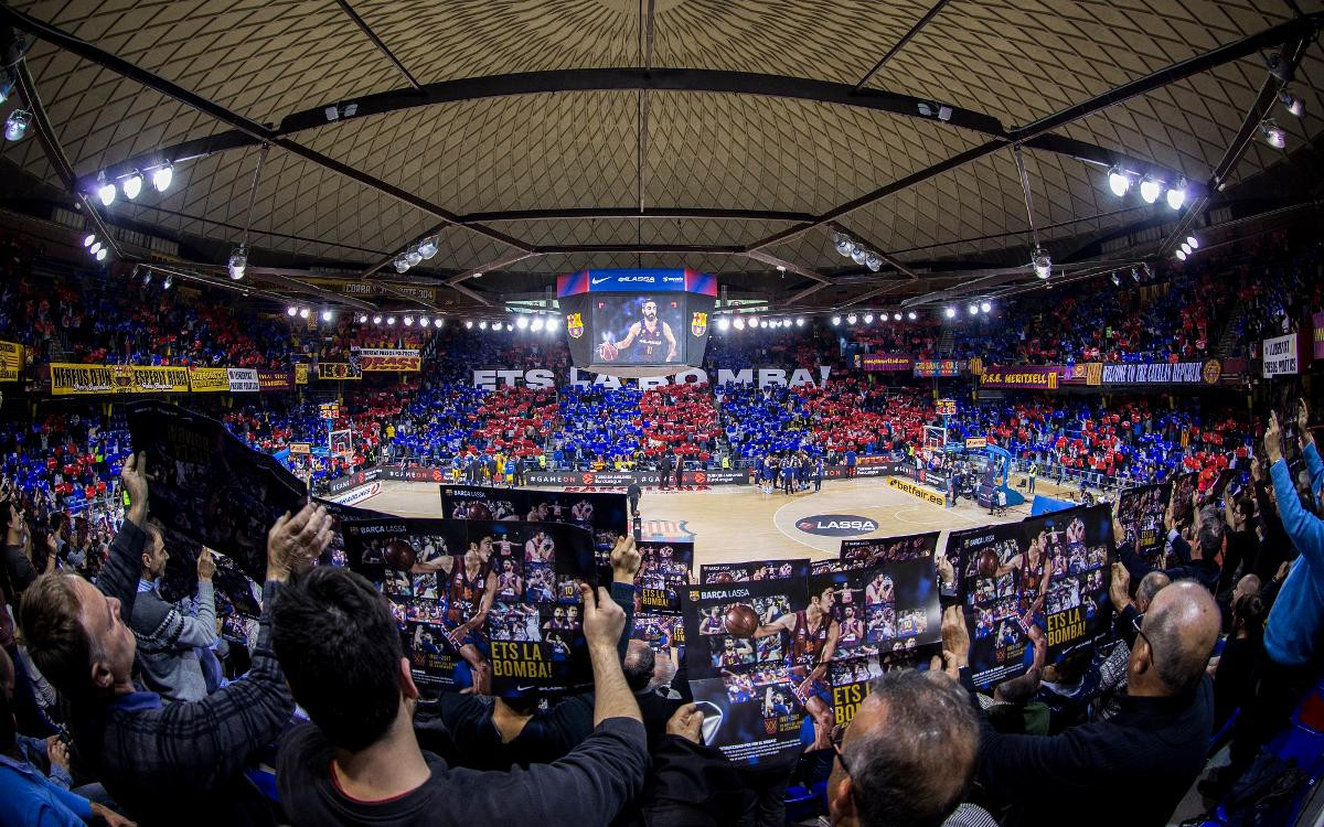 Imagen del Palau Blaugrana, con el actual videomarcador / ARCHIVO