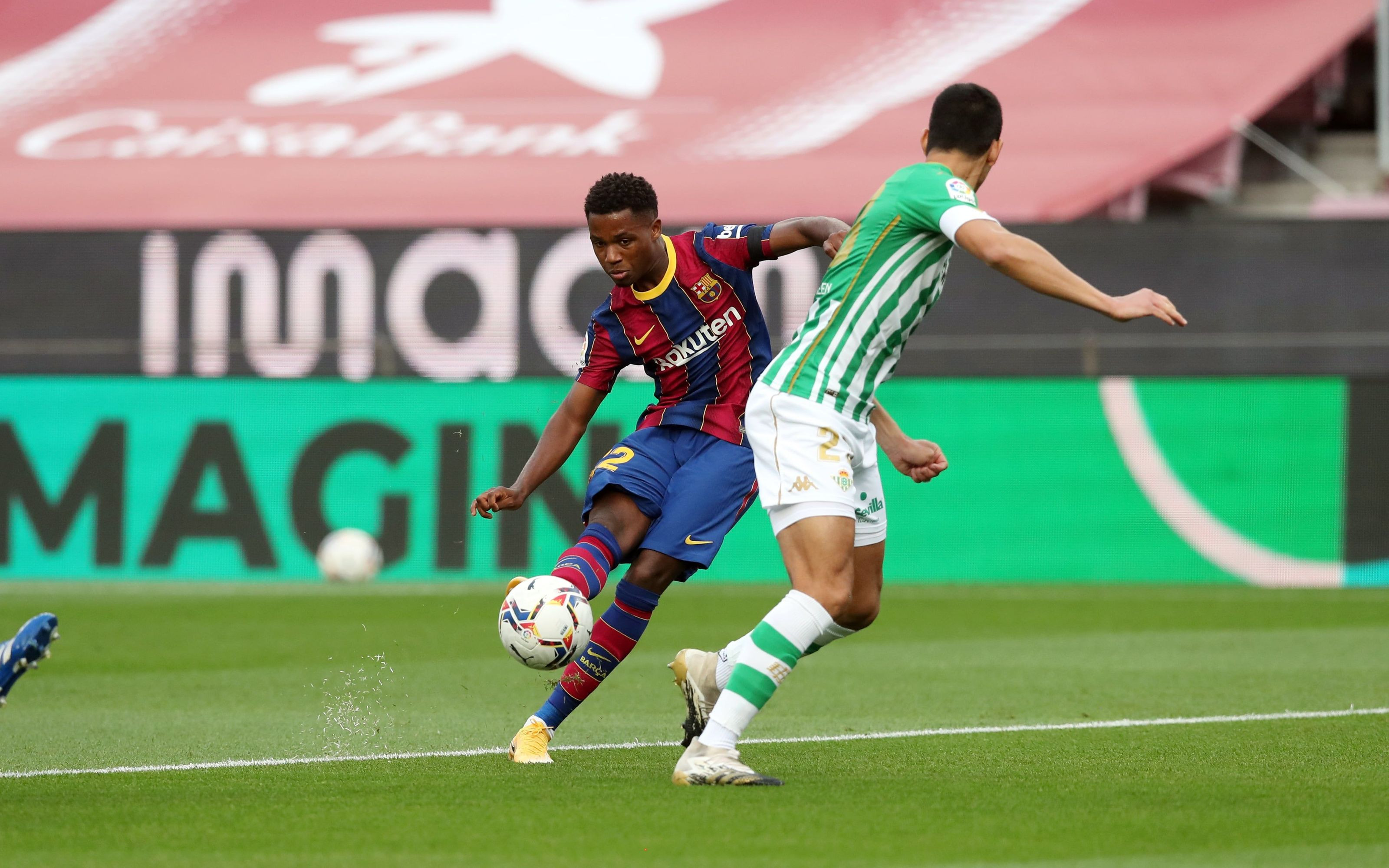 Ansu Fati en una acción contra el Betis / Redes