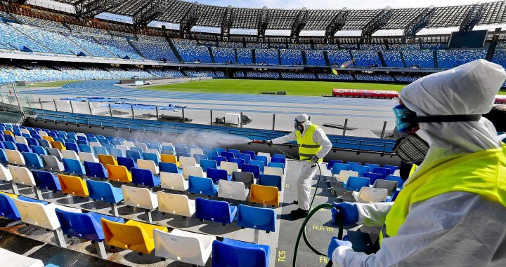 Imagen tratando el coronavirus en un estadio | REDES