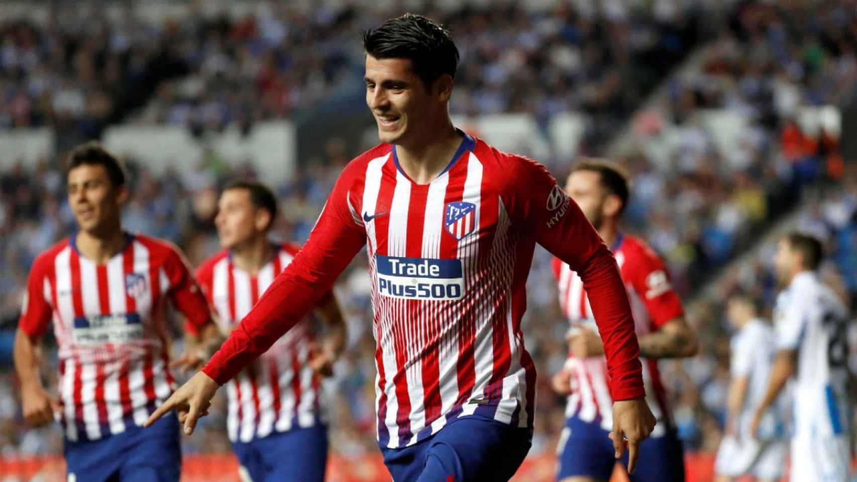 Álvaro Morata celebra un gol del Atlético de Madrid / EFE