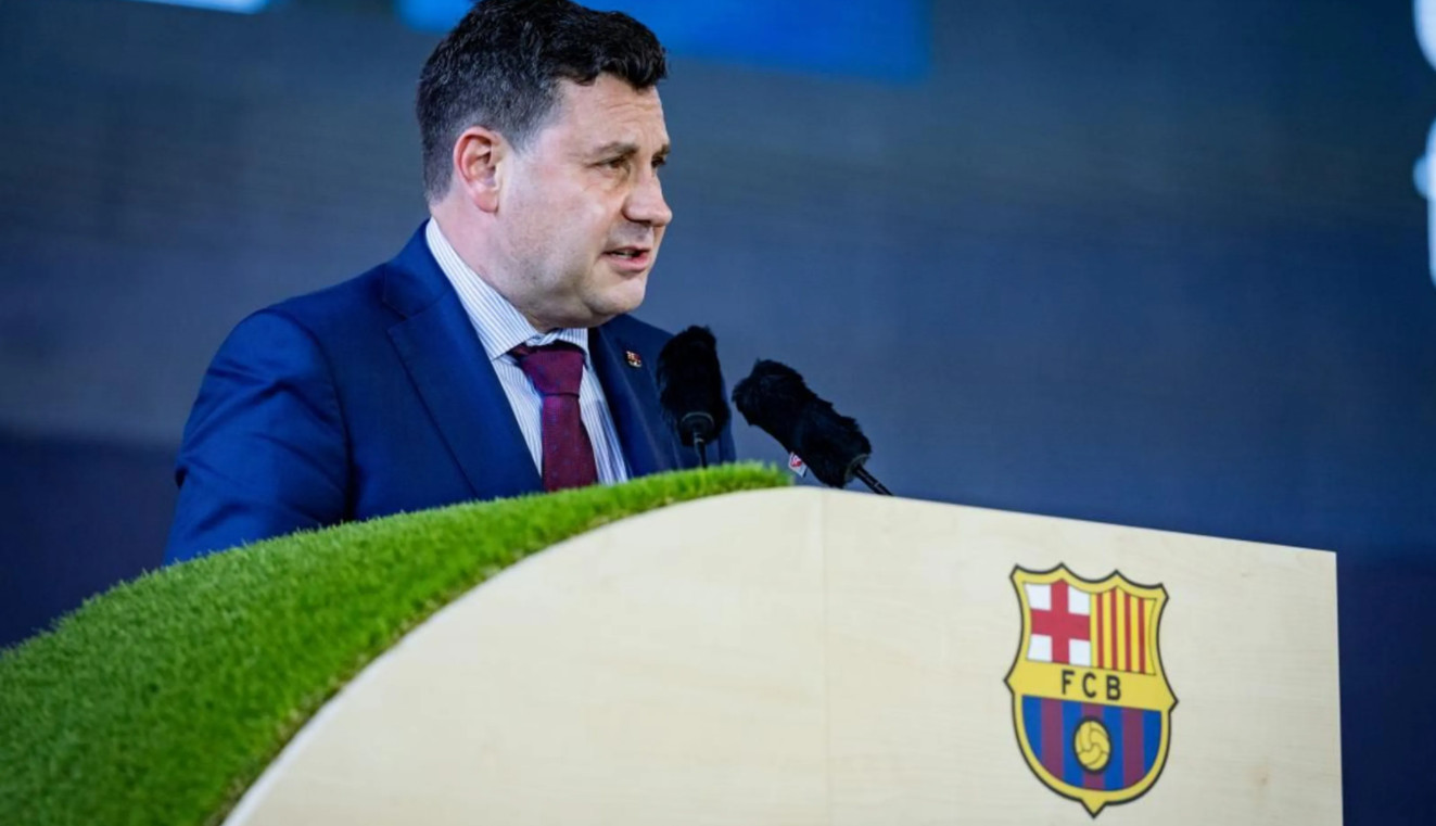 Eduard Romeu durante la Asamblea de socios compromisarios / FC Barcelona