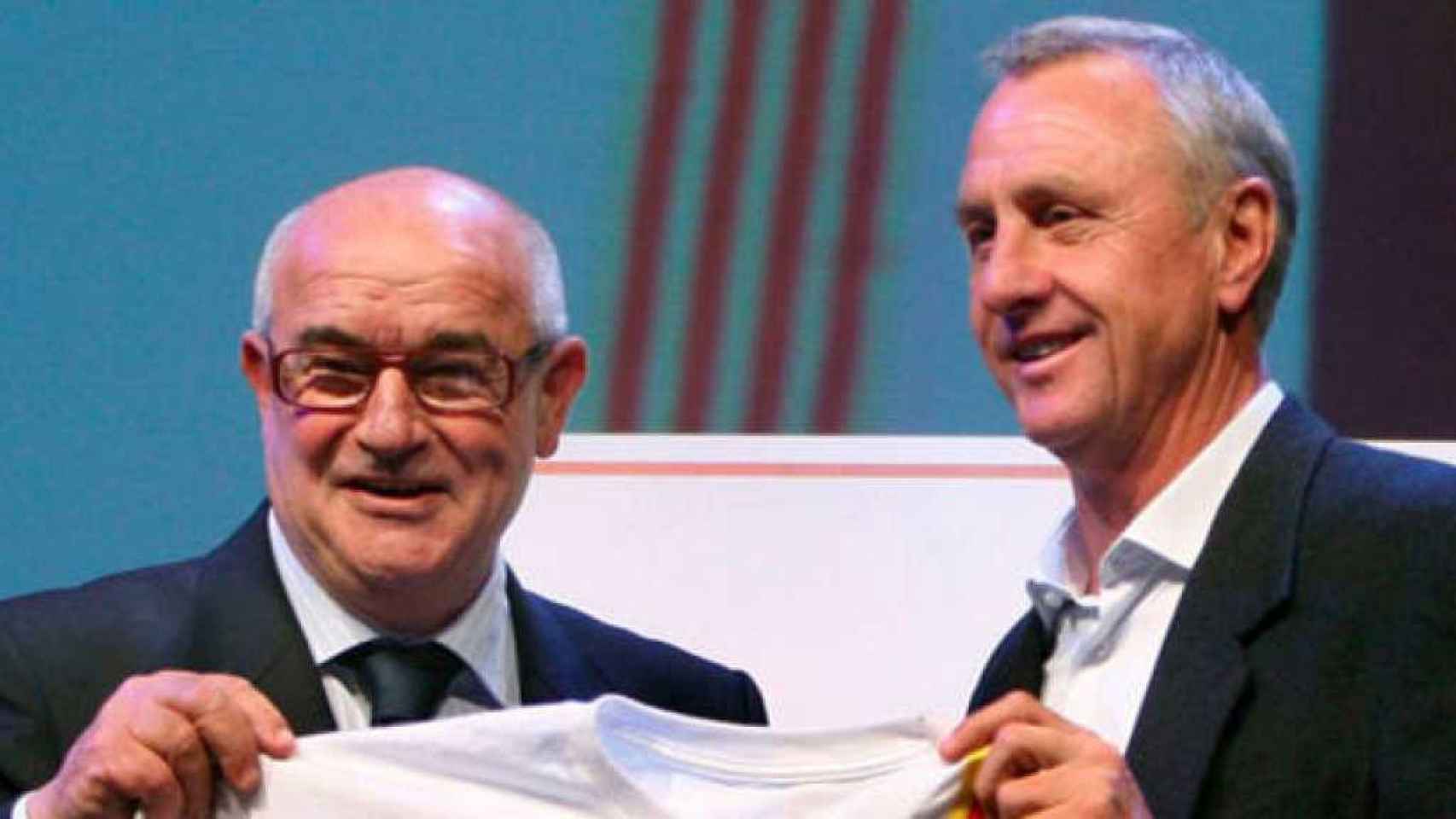 Casals y Cruyff en un acto de la FCF / FCF