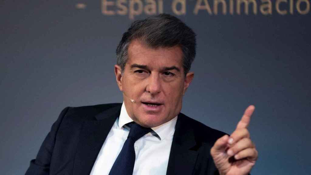 Joan Laporta en un acto de su candidatura / EFE