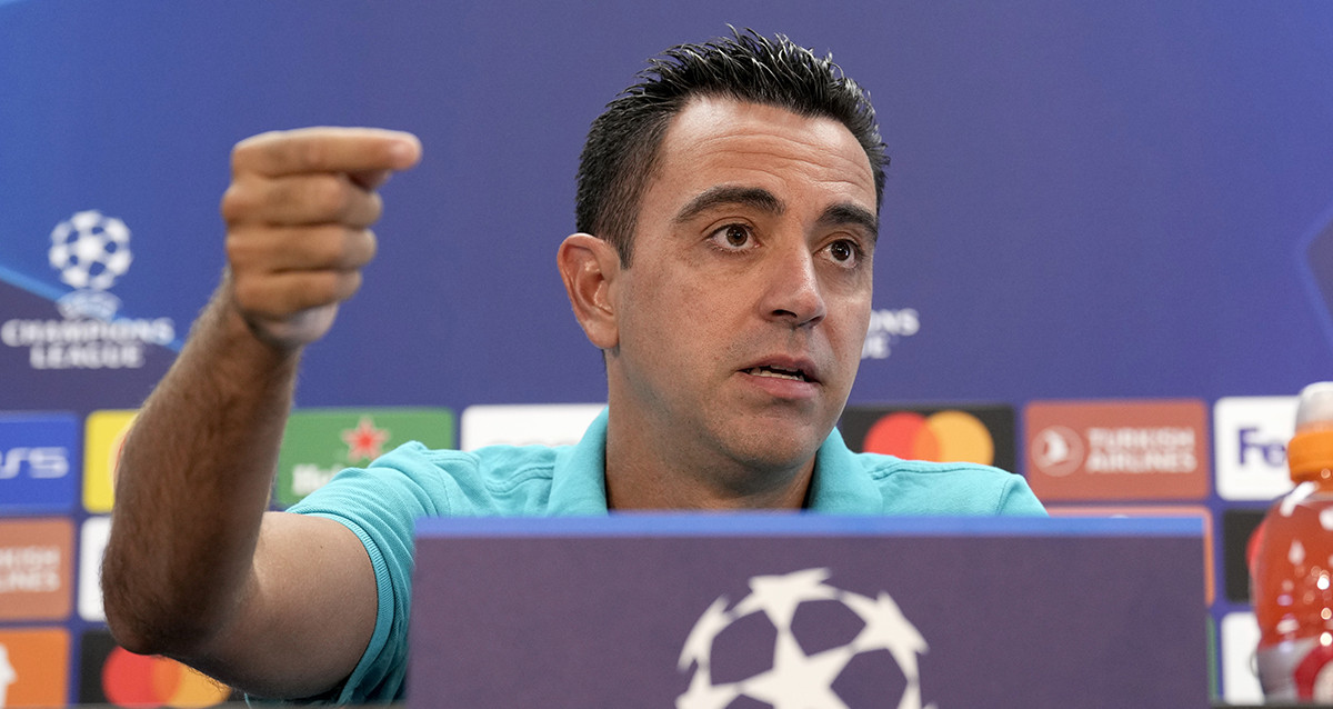 Xavi Hernández, ilusionado, en la previa del debut del Barça en la Champions League / EFE