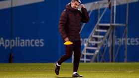 Ernesto Valverde en el entrenamiento previo al partido contra el Borussia Dortmund / EFE