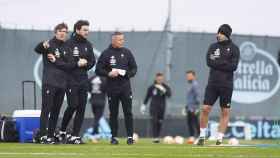 Fran Escribá en un entrenamiento del Celta de Vigo esta temporada / EFE