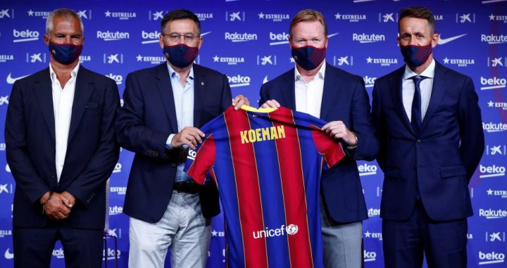 Koeman en su presentación como entrenador del Barça / FC Barcelona