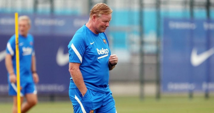 Ronald Koeman en el entrenamiento previo al Barça-Athletic de Liga / FCB