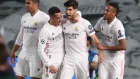 Asensio, celebrando su gol contra el Liverpool / EFE