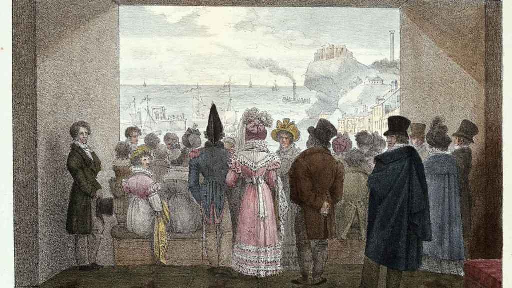 Una presentación del puerto de Boulogne en diorama (1821-1823), por Jean Henry Marlet