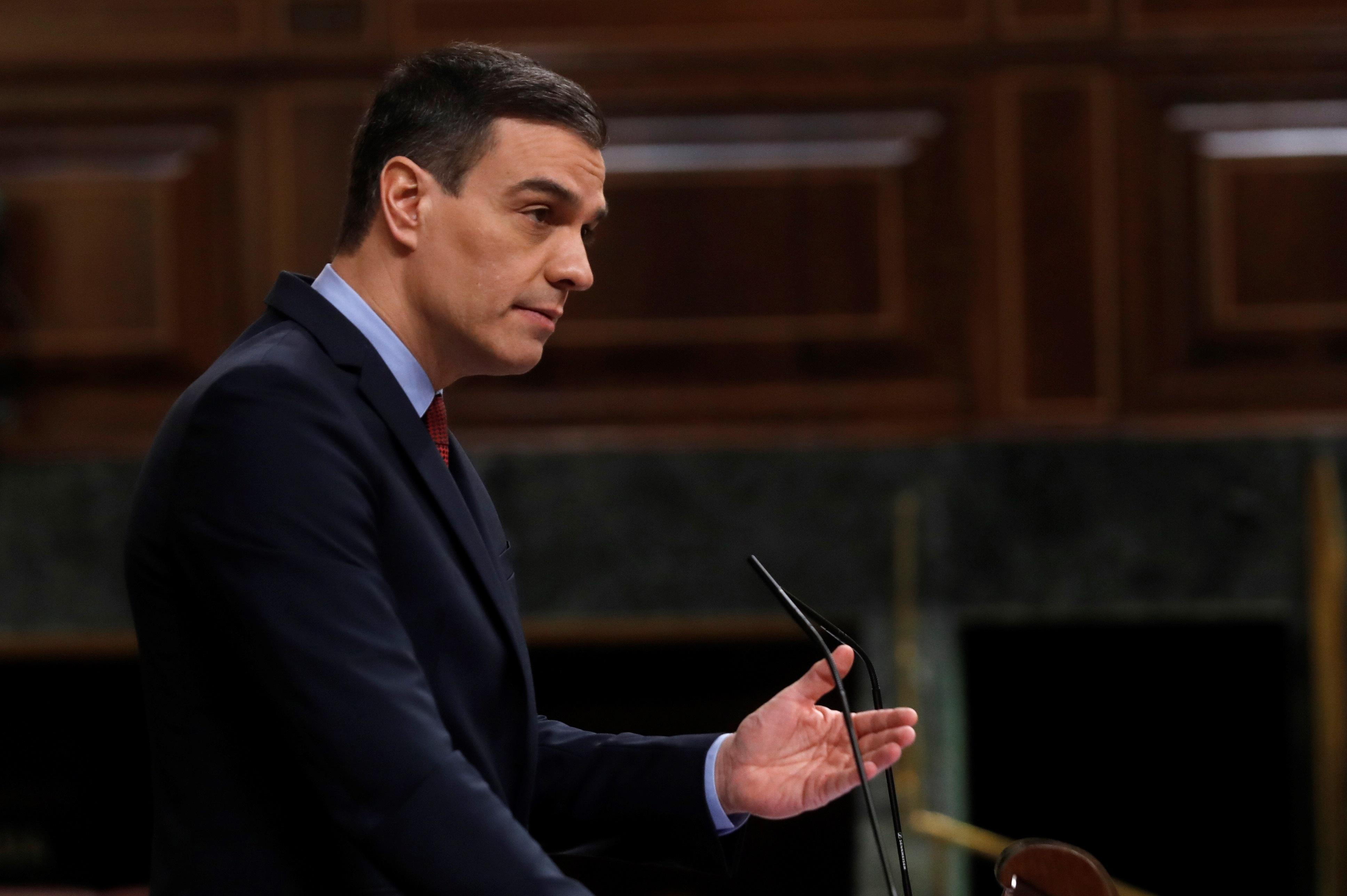 El presidente del Gobierno, Pedro Sánchez, en el Congreso, en el debate sobre la prórroga del estado de alarma / EP