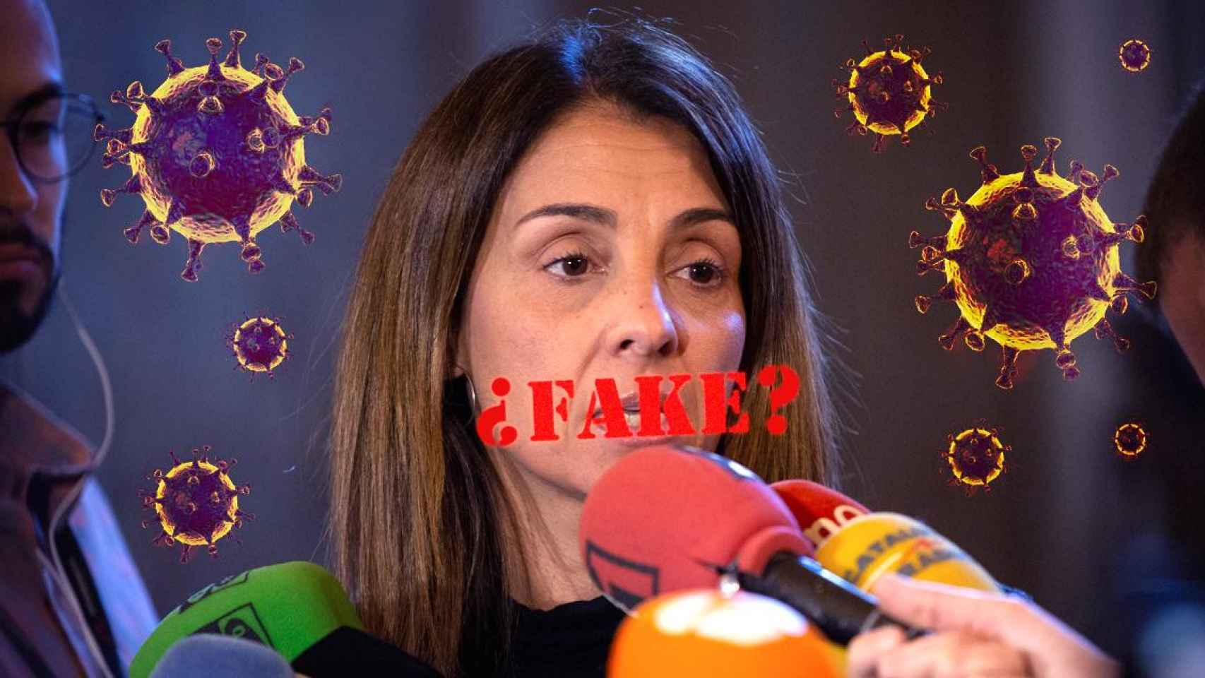 Meritxell Budó, portavoz del Govern, contesta preguntas sobre coronavirus / FOTOMONTAJE DE CG