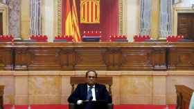 Torra, en el Parlament, durante la presentación de la asociación de periodistas 'Col.lectiu Ciutadella' / EFE