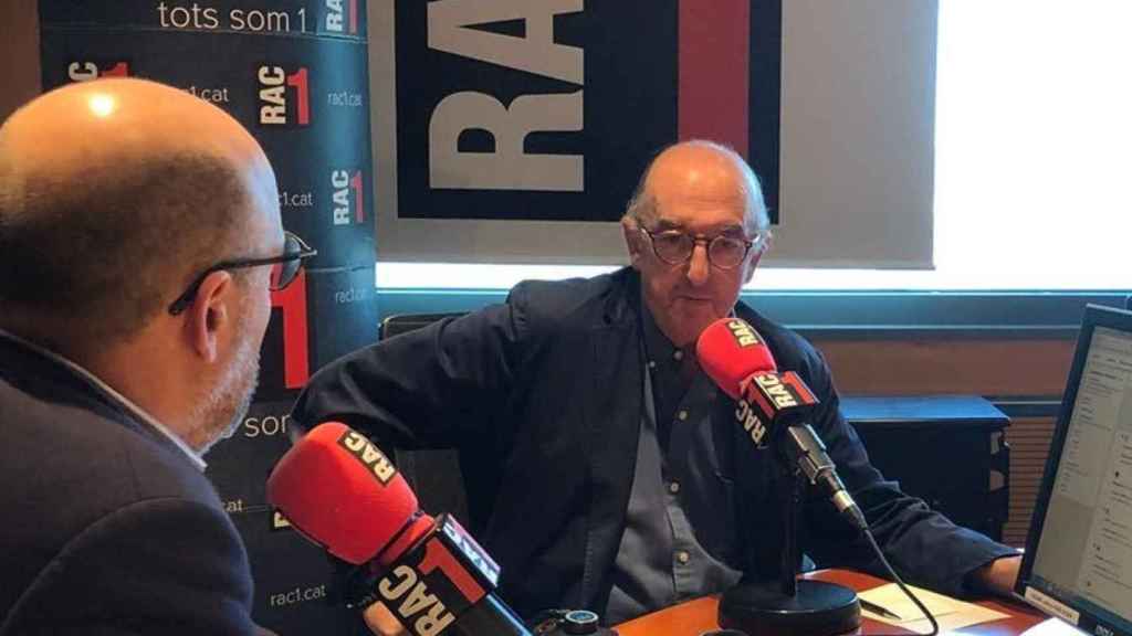 Una imagen de la entrevista de Jaume Roures ayer en RAC1