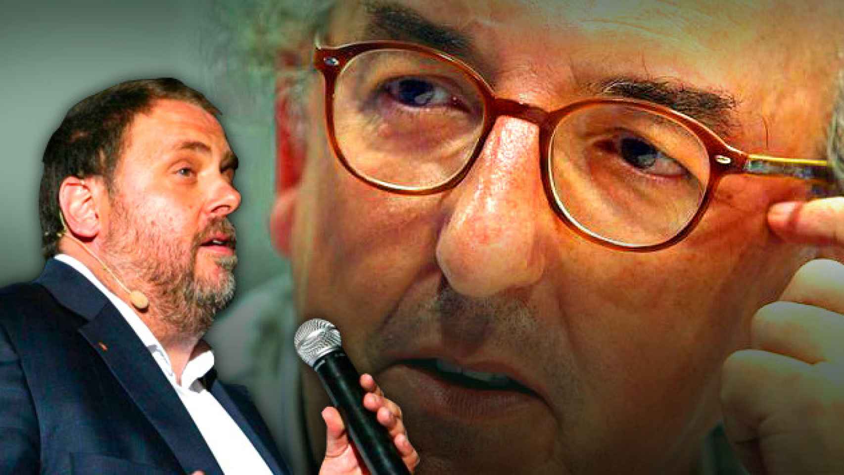 Oriol Junqueras, vicepresidente de la Generalitat, y Jaume Roures, socio fundador y responsable de Mediapro / FOTOMONTAJE DE CG