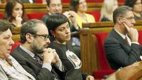 Los líderes de la CUP y del PP en el Parlament, Antonio Baños y Xavier García Albiol, respectivamente