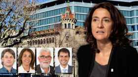 La presidenta de la Diputación de Barcelona, Mercè Conesa, y los cuatro vicepresidentes, Dionís Guiteras, Meritxell Budó, Martí Pujol y Marc Castells