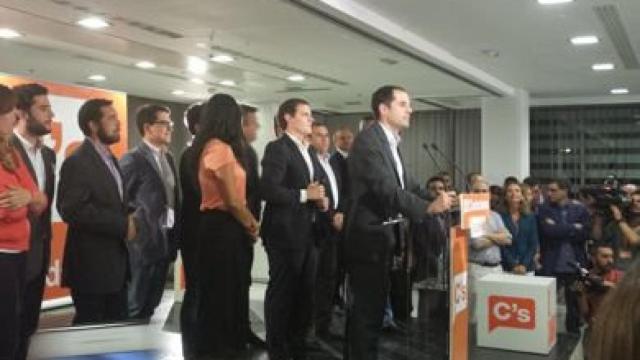Ignacio Aguado, candidato de C's a la Comunidad de Madrid, en el Hotel NH Eurobuilding de Madrid