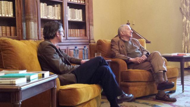 El premio Cervantes Juan Goytosolo reúne a los medios en la Biblioteca Nacional