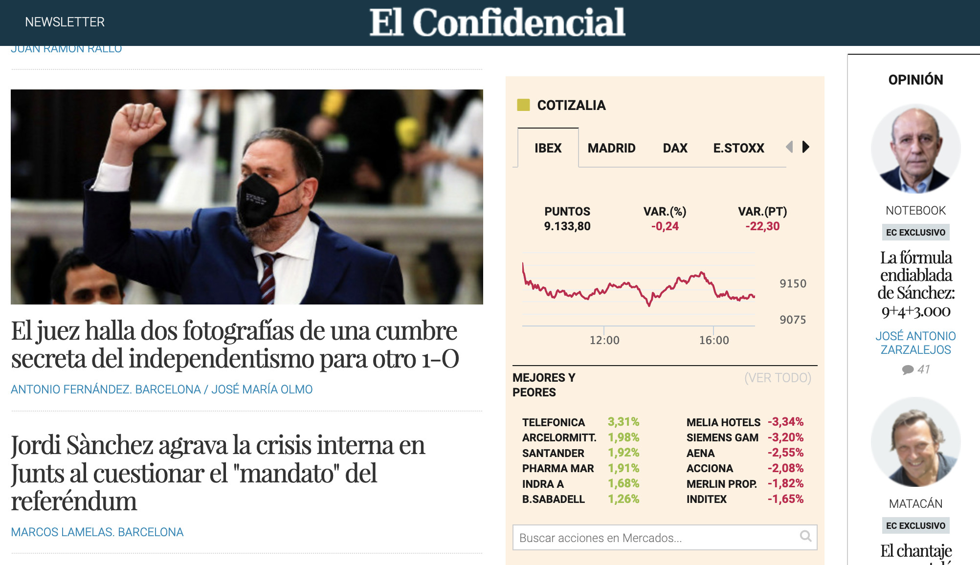 Portada de 'El Confidencial' del 11 de junio de 2021 / EL CONFIDENCIAL