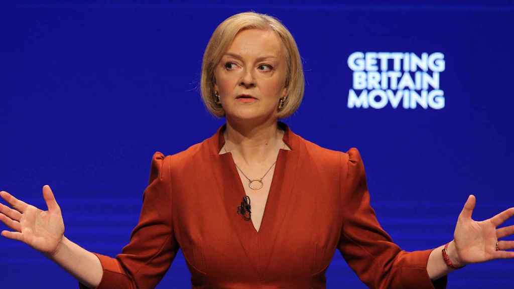 La primera ministra británica, Liz Truss, durante la Conferencia del Partido Conservador en Birmingham (Reino Unido) este miércoles / EFE - EPA - ISABEL INFANTES