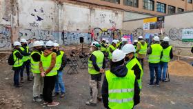 Imagen de la presentación de una nueva promoción de vivienda pública en Barcelona ayer / CG