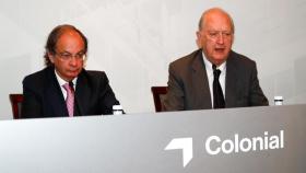 El consejero delegado de Colonial, Pere Viñolas, y el presidente de la inmobiliaria, Juan José Brugera / EUROPA PRESS
