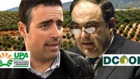 El secretario general de la Unión de Pequeños Agricultores y Ganaderos (UPA) en Jaén, Cristóbal Cano, y el presidente de Dcoop, Antonio Luque / FOTOMONTAJE DE CG