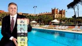 Joan Renart Cava, consejero delegado de grupo Vichy Catalán junto al balneario de la compañía / CG
