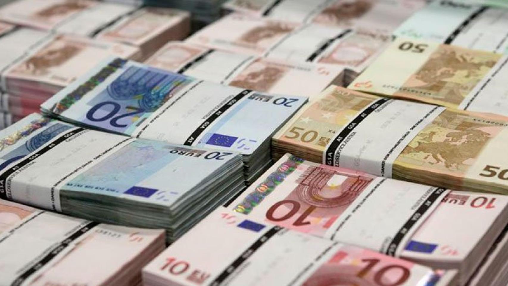 Billetes de euro.