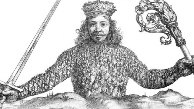 Representación del Leviathan de Hobbes