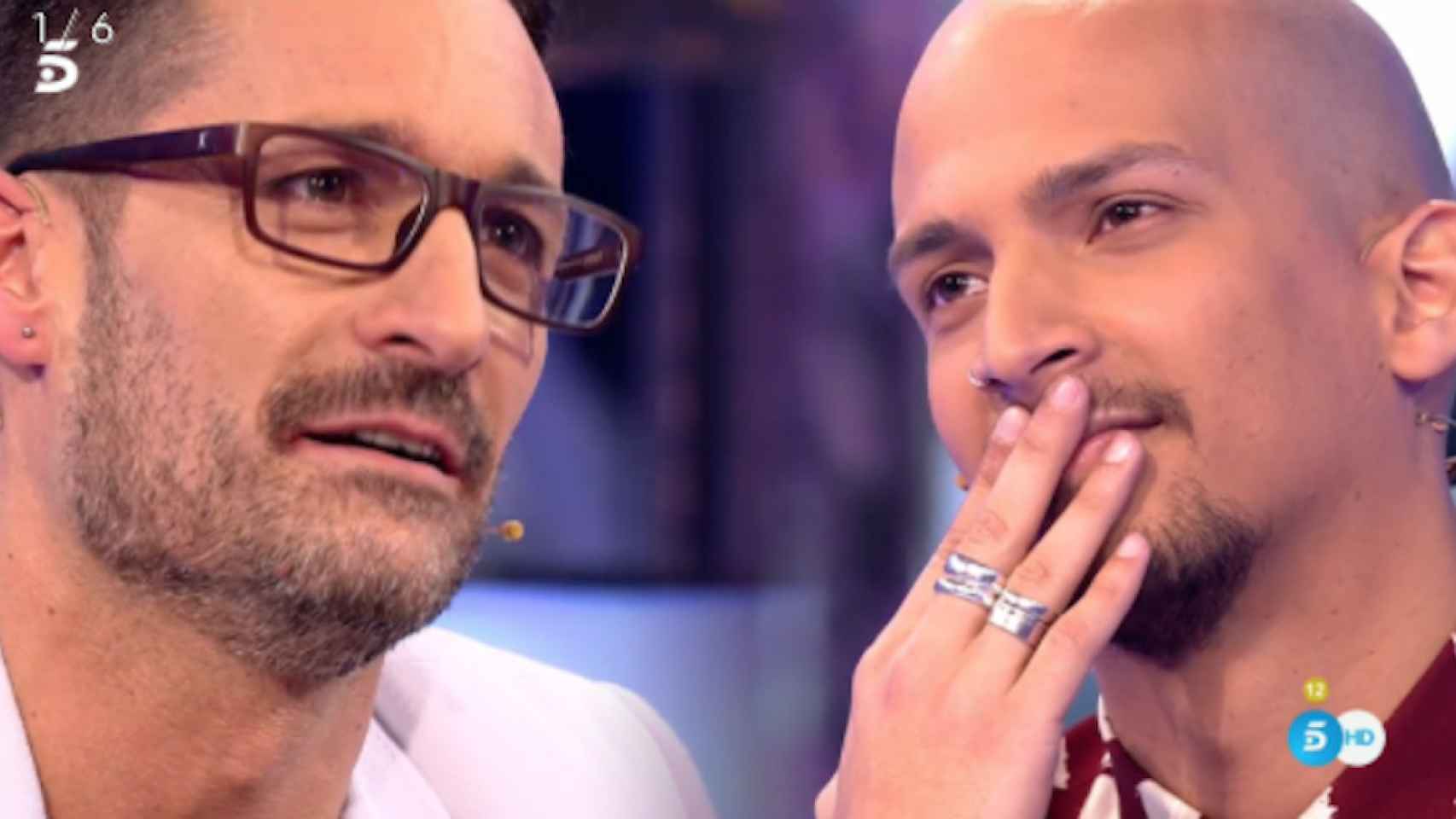 Aitor Trigos y su novio en el programa de Sobera